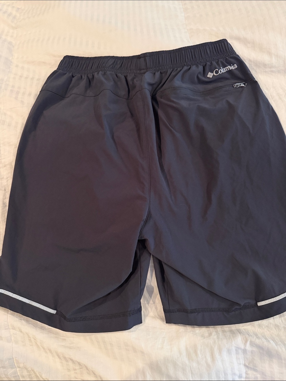 Columbia Men's Black Athletic Shorts with Reflective Trim